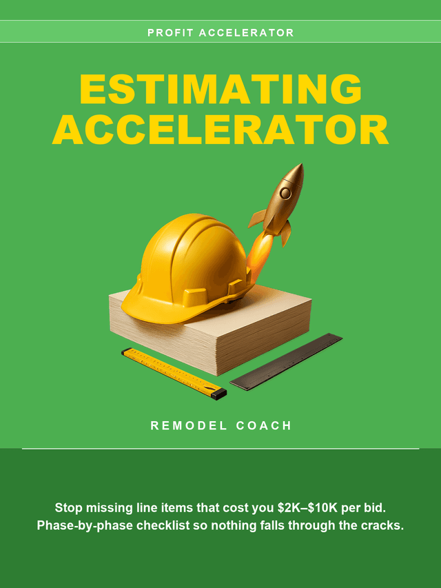 The Estimating Accelerator workbook cover